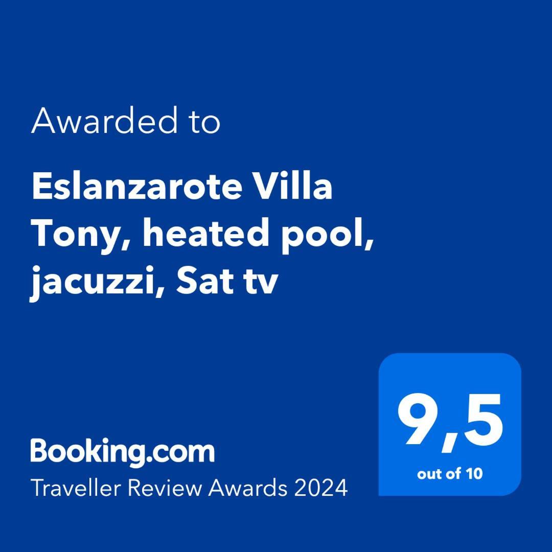 Eslanzarote Eco Villa Tony, Heated Pool, Jacuzzi, Sat Tv, Super Wifi La Costa Buitenkant foto